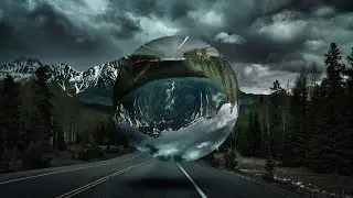 Photoshop Tutorial: Surreal Glass Sphere Floating Within a Landscape