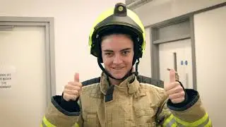 Sheffield United's Jess Sigsworth takes on the firefighter fitness test