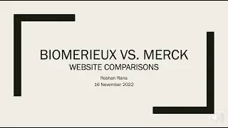 Pharmaceutical Website Comparisons