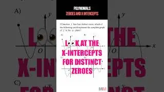 Graphs of Polynomials Zeroes AND x Intercepts