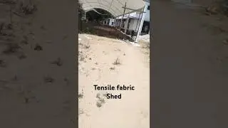 Tensile fabric shed