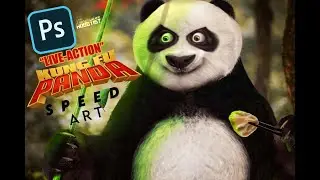 Remaking KUNG FU PANDA in "live-action" // Adobe Photoshop | Speed Art #kungfupanda #photoshop