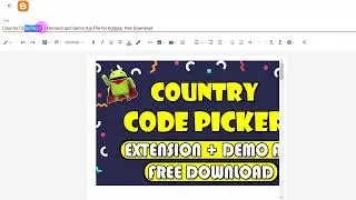 Country Code Picker Extension and Demo Aia File for Kodular free