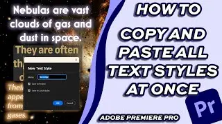 How to Copy and Paste all Text Styles at once in Premiere Pro 2025 *Updated Video*