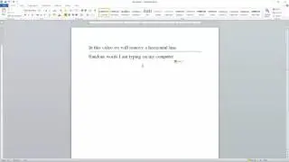 Removing a Horizontal Line in Word