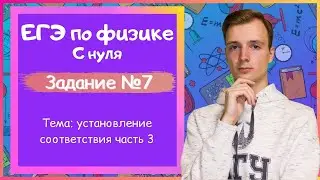 Задание 7 ЕГЭ по физике. Установление соответствия. Часть 3