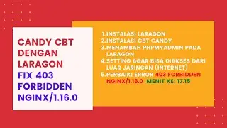 install cbt candy dengan laragon plus perbaiki error 403 Forbidden nginx/1.16.0