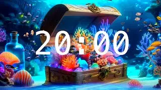 20 Minute Countdown Timer with Alarm | Calming Music | Fantasy Ocean Timer