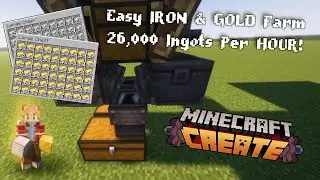 The FASTEST Iron AND Gold farm - Minecraft: Create Mod 1.20.1