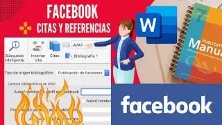 💥Cómo citar y referenciar redes sociales [FACEBOOK con el estilo APA 7 insertado en Word] 😱