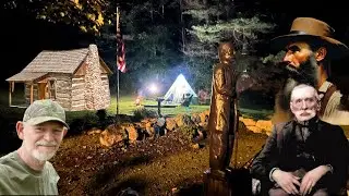 Sleeping in Randal Mccoy's burned down cabin spot-First person since Jan1st 1888-Hatfield McCoy Feud
