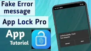 How to Set Fake Error Message Lock in AppLock Pro App