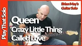 Queen - Crazy Little Thing Called Love - Brian May Guitar Solo Lesson Tutorial
