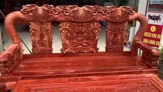Bộ Bàn Ghế Minh Quốc Voi Chiến Gỗ Hương Đá / Hàng Siêu Vip , Siêu Đẹp