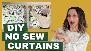 Use SCARVES as CURTAINS - EASY DIY NO SEW 10 Minute Installation!