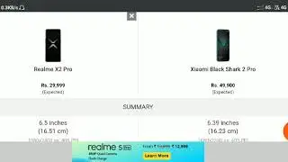 Xiaomi Black Shark 2 Pro vs Realme X2 Pro Full Comparison ||