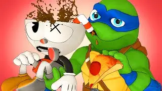 🥤КАПХЕД vs 🐢ЧЕРЕПАШКИ НИНДЗЯ 3: ДВА ДЬЯВОЛА (3D Анимация Чашек Cuphead Delicious Last Course Магмен)