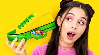 SNEAK FOOD EVERYWHERE! || DIY Edible School Supplies by 123 GO! GOLD