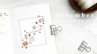 plan with me december 2023 | christmas theme | monthly bullet journal setup