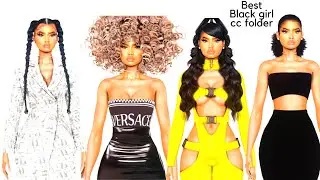 🤍Sims 4 CAS Best Black Girl CC + CC FOLDER | CC FOLDER & SIM DOWNLOAD