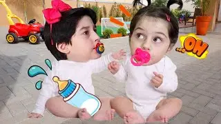 Mimi e Julinha em Histórias Engraçadas sobre Bebês e brinquedos e outras histórias com a Irmãzinha