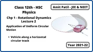 Chapter 1 - Rotational Dynamics (Lect 2) | Vehicle on a horizontal circular road | #hscboard2022