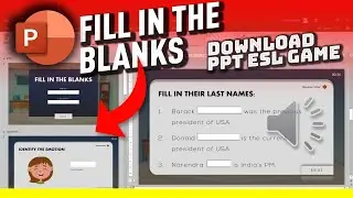 Download ESL PowerPoint Game: FILL IN THE BLANKS - ESL Teachers & Students - PPT VBA Classroom Games