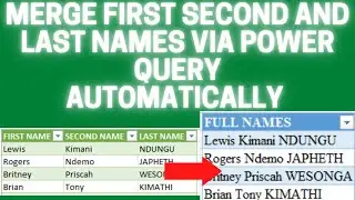 How I automatically merged Students Firstname, Secondname, Last Name into Full Names via Power Query