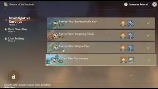 Genshin impact - Shadow of the ancient phase 1 ALL investigate locations (SPED UP)