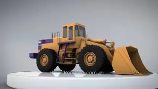 3D loader animated teaser, all main parts introduction