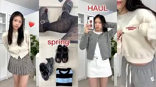미리 준비한 봄패션하울/쇼핑하울🌺 베이직•데일리에 포인트 한 스푼🥄 자라, 글로니, 큐드로이, 썸웨어버터, 나이키✸