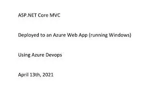 Walkthrough: Deploy an ASP.NET Core MVC app to an Azure Web App using Azure Devops