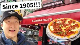 Trying America's FIRST EVER Pizzeria! Is Lombardi's a TOURIST TRAP?