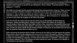 Aristotle’s Metaphysics (SEP) – Section 5 | What is Substance?