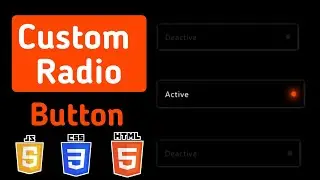 Radio Button Using HTML CSS and JavaScript | HTML Radio Button