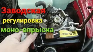 Factory adjustment of the Passat B3 mono-injection