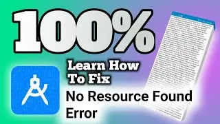 How To Fix SketchWare Studio No Resource found Error |hindi|AndroidBulb
