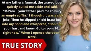 At My Father’s Funeral, The Gravedigger Whispered: “The Coffin Is Empty… Don’t Trust Your Husband”