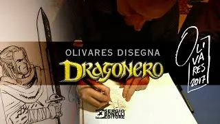 Giancarlo Olivares draws Dragonero (Cartoomics 2017)