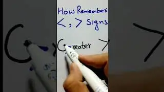 how to remembr greater than less than signs #maths #shorts