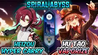 Heizou HYPERCARRY AND HU TAO VAPORIZE | Genshin Impact Spiral Abyss 5.2 🔥