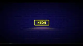 Neon Button With Amazing Reflection