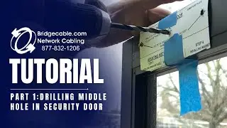 Door Access Training Part 1 Drilling in Security Door Middle Hole for Mag Lock | BridgeCable.com