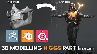 Higgs - Death Stranding (FanArt) 3D Character Modelling Part 1 Blender 3D Zbrush & Substance Painter