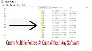 Create Multiple Folders at once without any software | Create Folders with text file