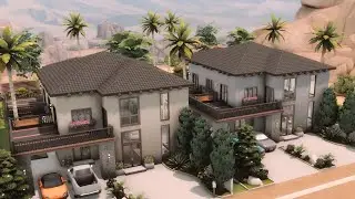 Base Game Modern Spanish Villas 🏡🌴 - The Sims 4 Speed Build