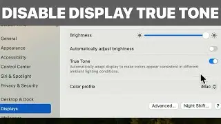 How to Enable / Disable Display True Tone on Mac (Tutorial)