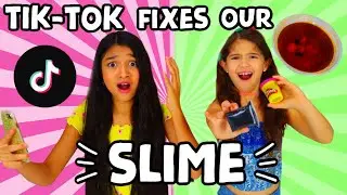 TIK TOK FIXES OUR SLIME CHALLENGE|JASMINE AND BELLA