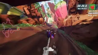 All-Star Fruit Racing: Time Attack Gold - Junglanas (Three Pistons)