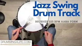 Jazz Brushes Drum Track - Swing 105 BPM